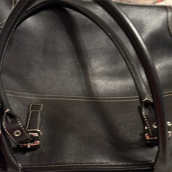 Coach Black Leather Tote Bag - Picture 9 of 11